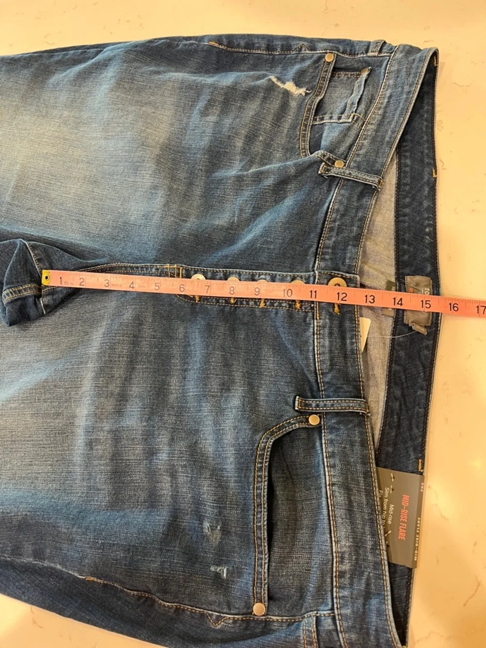 Torrid Mid Rise Flare Jeans Rockstar Dark Wash Button Fly NWT - Picture 11 of 13